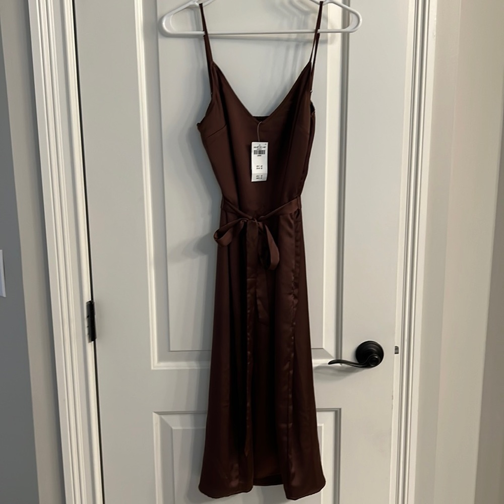 Abercrombie satin dress LARGE